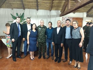 Prefeito Tiago,ver.Dionathan Farias,Ver.Eva Müller, Coronel Brancalione ,Ver. Joel Oliveira,Presidente  do Legislativo Tadeu Machado,Ver. Marcelo Gorski e  Sec.Municipal de Planejamento Cleusa Canterle