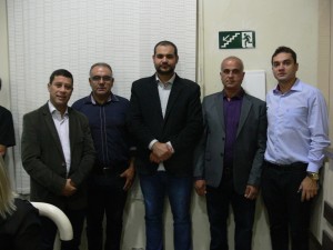 Vereador Joel Oliveira,Vice -Prefeito Claudio Cardoso,Vereador Dionathan Farias,Presidênte da Câmara de Vereadores Tadeu Machado e o Vereador Marcelo Gorski.