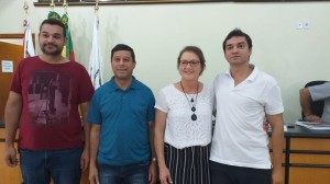 vereadora Cleusa Canterle-Presidente, Vereador Marcelo Gorski Vice-Presidente, Vereaodor Dionathan Farias 1° Secretario e Vereador Joel Oliveira 2°Secretario