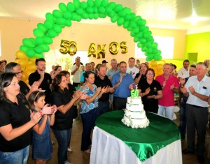 Durante a cerimônia dos 50 anos do Sindicato