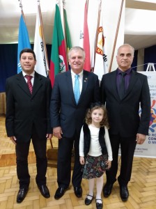 Vereadoe Joel Oliveira,Presidente Rotary JoelJung Bonfim e o Presidente da Câmara de Vereadores Tadeu Machado