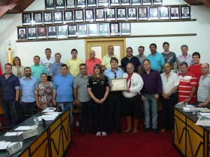 Gelson Limana, familiares e comunicadores