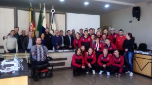 Equipe do Bola para o Futuro na Tribuna Livre da Câmara de Vereadores se Santiago